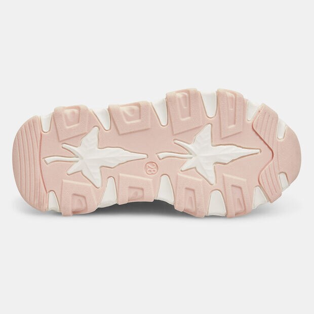 Sneakers pour fille avec motif de c&oelig;urs et de bouchons, Blanc