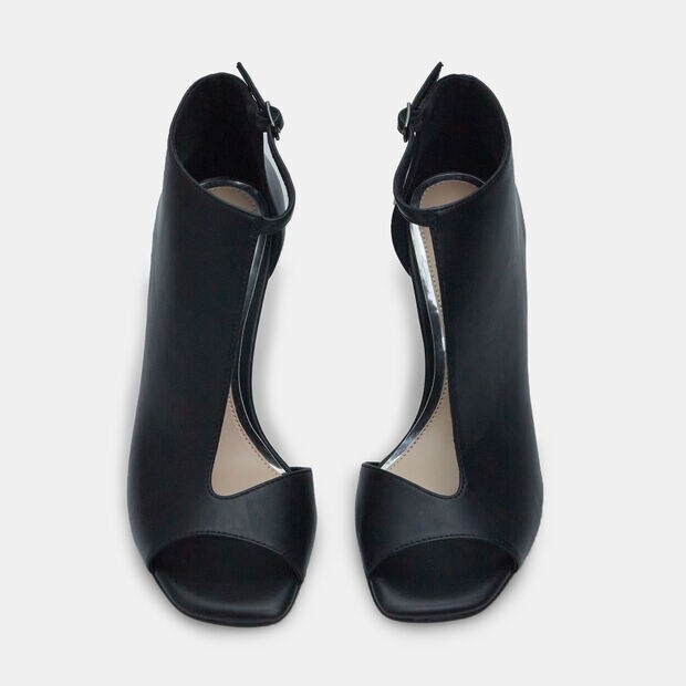 Decollete ouvert avec talon de 9,5 cm BATA, Noir