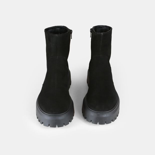 Bottine pour femme en daim, Noir