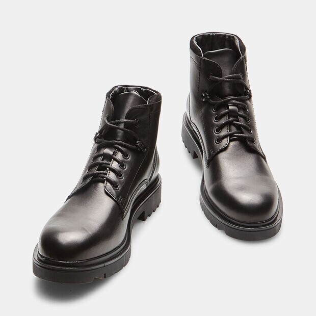 Boots pour homme en cuir, Noir