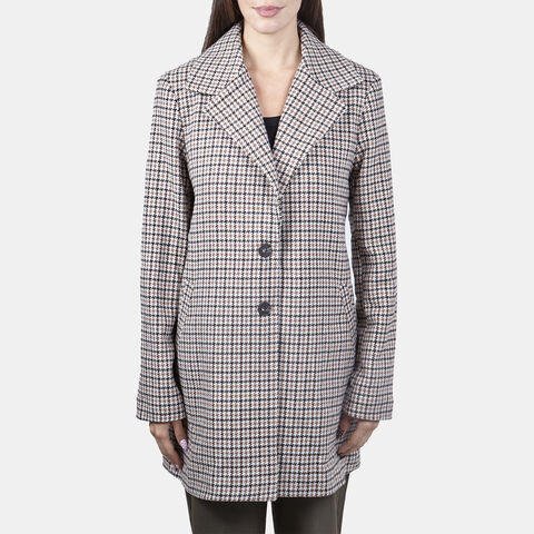 Manteau pour femme avec motif à carreaux Bata, Marron