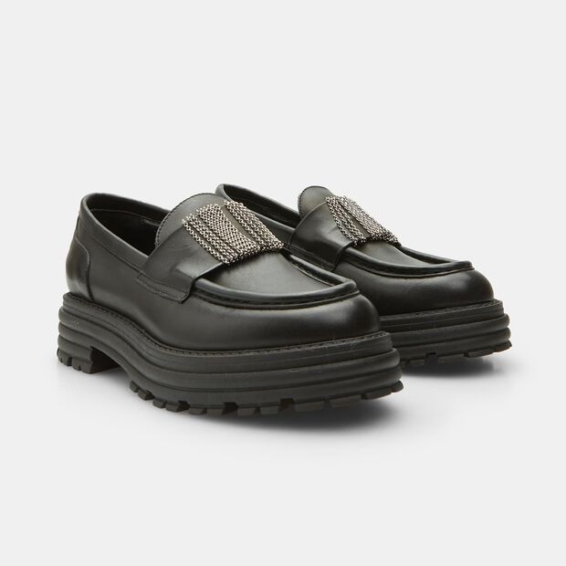 Mocassins en cuir pour femme, 