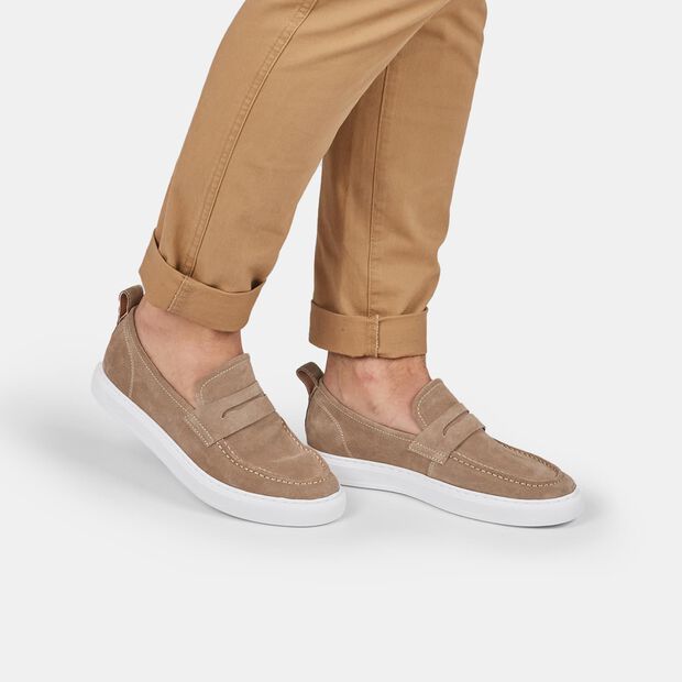 Mocassins pour homme en daim Bata Red Label, Beige