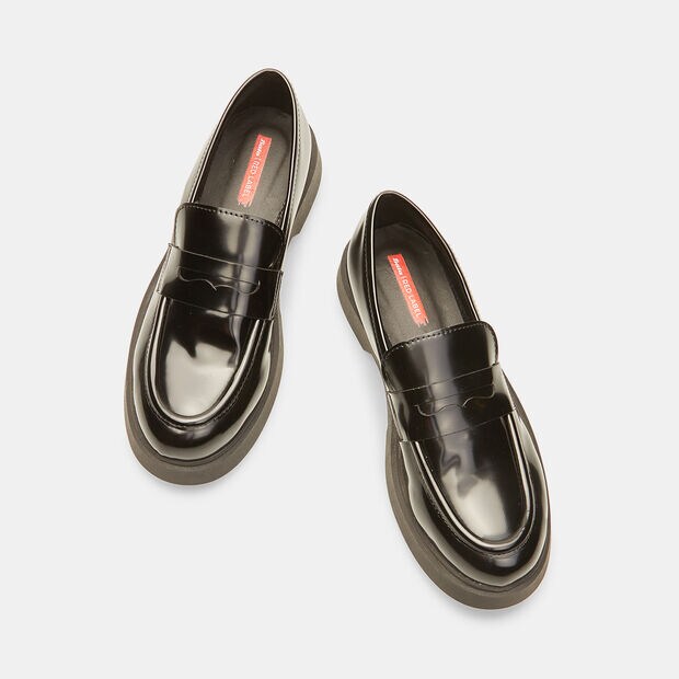 Mocassins pour femme brillants, Noir