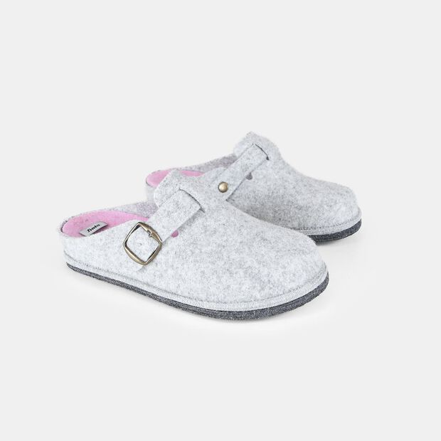 Chaussons en feutre pour femme, Gris