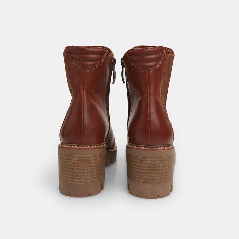 Bottines marron à semelle crantée main image 1