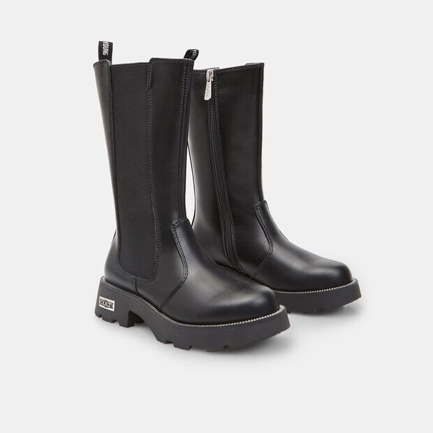 Botte pour fille avec bande &eacute;lastique Cult, Noir