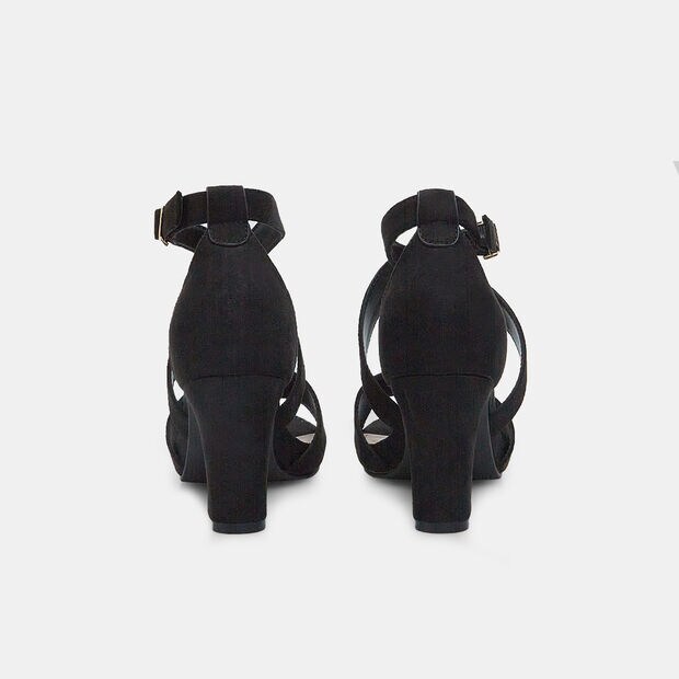 Sandales pour femme avec talon de 7 cm et plateau de 1 cm BATA, Noir