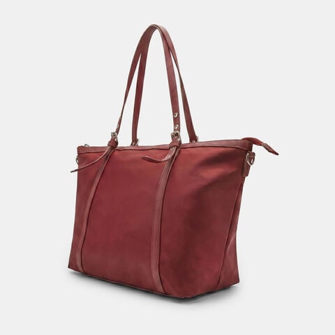 Sac mod&egrave;le shopper avec d&eacute;tails effet saffiano Bata, Bordeaux