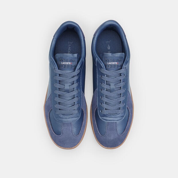 Sneaker pour homme en cuir Lacoste, Bleu
