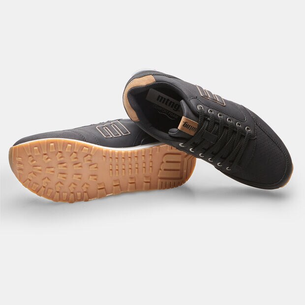 Sneakers pour homme Munich effet cuir, Noir
