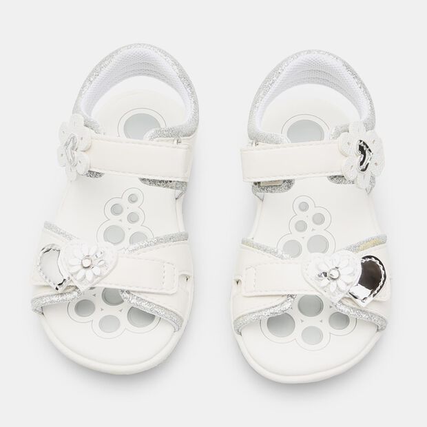 Sandales Chicco &agrave; bride pour filles, Blanc