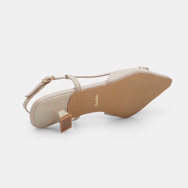 Slingback pour femme avec talon 3,5 cm BATA, Beige