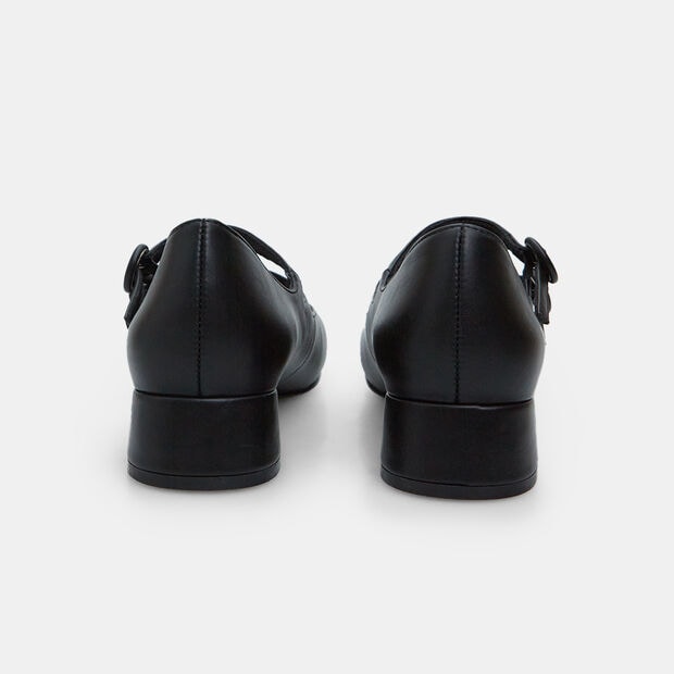 Ballerines pour femme avec talon 2,5 cm, Noir