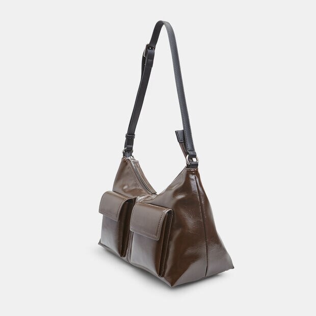 Sac hobo pour femme avec poches avant Bata, Marron
