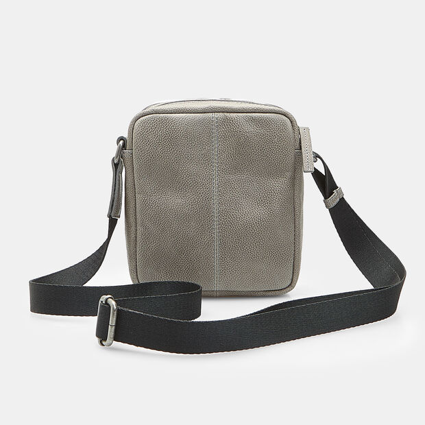 Pochette homme en cuir, Gris