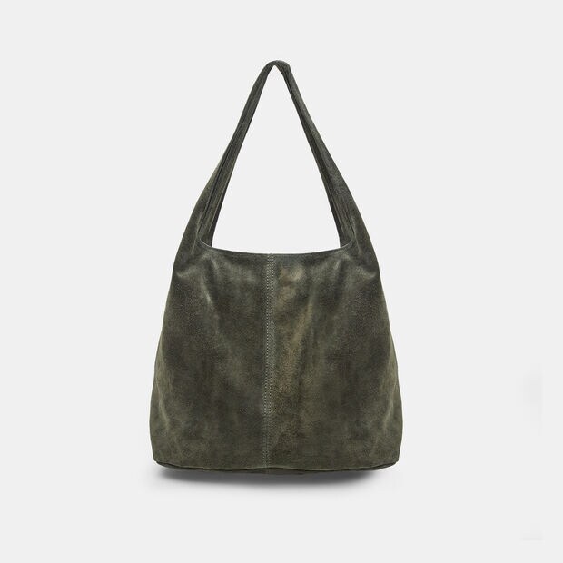 Sac &agrave; main femme en daim Bata, Vert