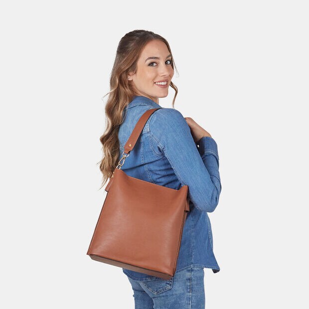 Sac &agrave; main pour femme effet cuir, 