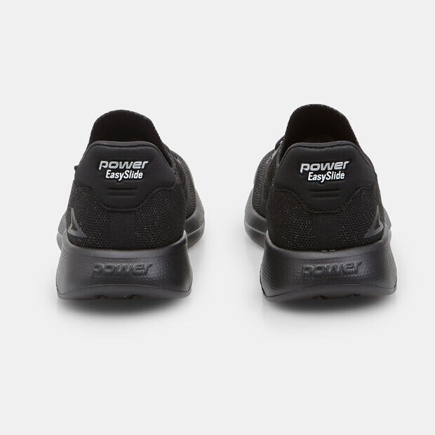 Sneakers slip-on pour femme Power avec lacets &eacute;lastiques, Noir