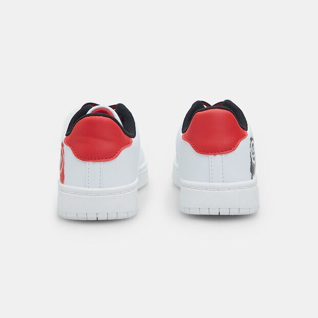 Sneakers pour gar&ccedil;on avec lacets color&eacute;s, Blanc