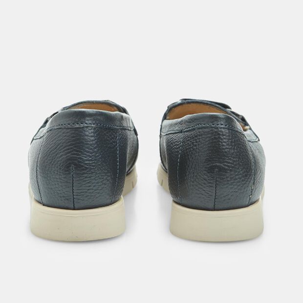 Mocassins en cuir pour Femme BATA, Bleu
