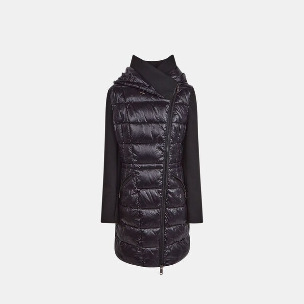 Veste rembourr&eacute;e avec capuche, Noir