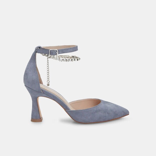 Escarpins ouverts pour femme avec talon 8 cm BATA, Bleu