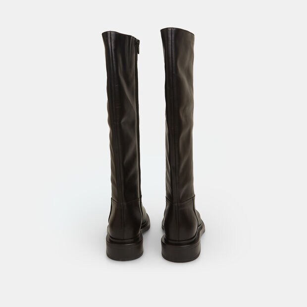 Bottes hautes en cuir pour femme, Noir