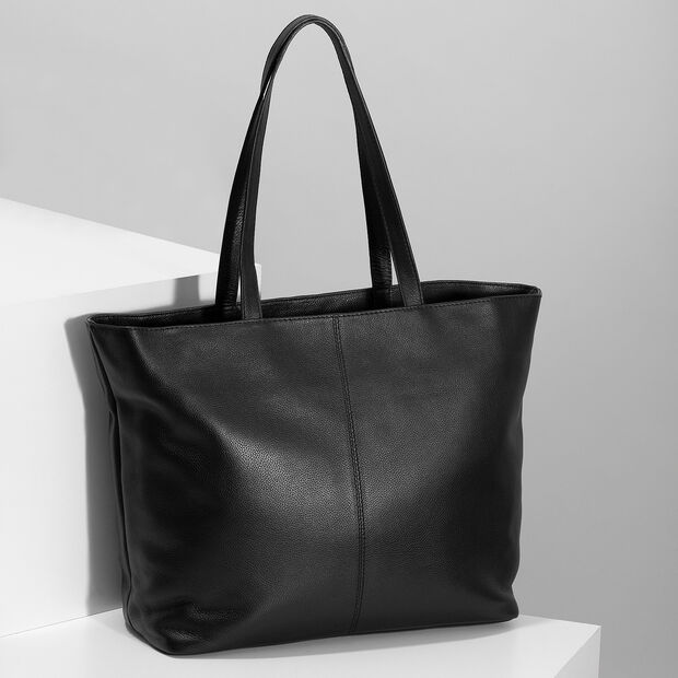 Sac fourre-tout en cuir, Noir