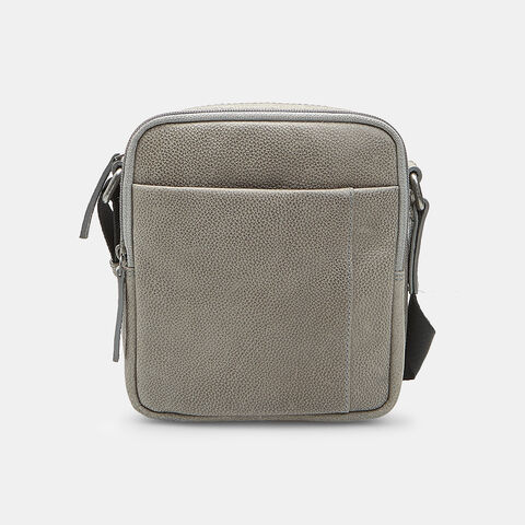 Pochette homme en cuir, Gris