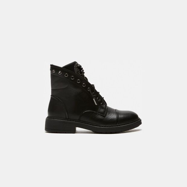 Bottes de combat pour femme avec clous, Noir