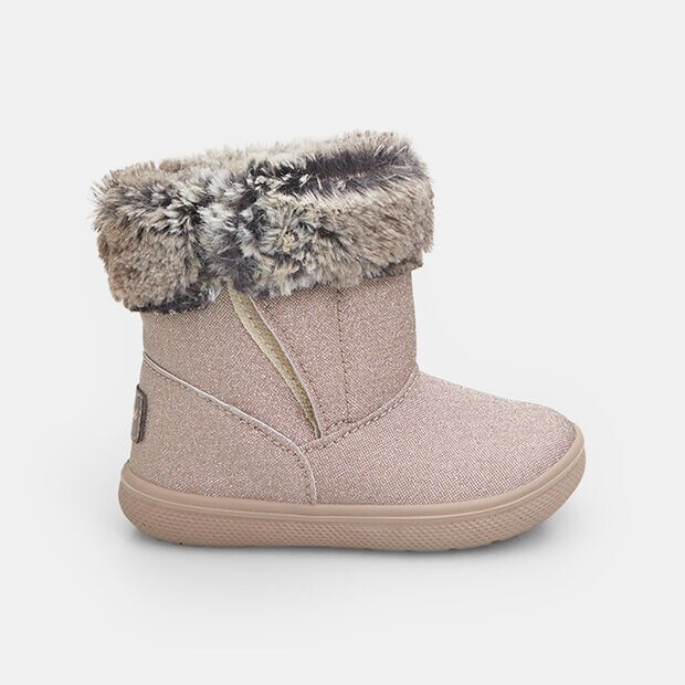 Bottines pour fille premiers pas avec int&eacute;rieur rembourr&eacute; Primigi, Bronzer