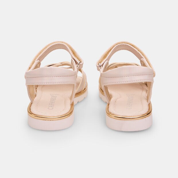 Sandales pour fille Caf&egrave; Noir, Beige