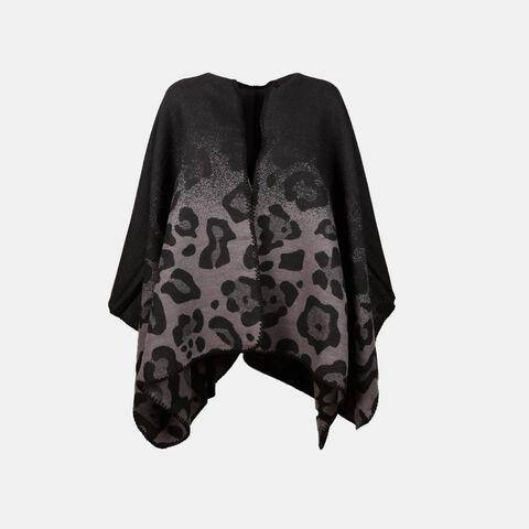 Poncho pour femme &agrave; motif animalier, Multicolore