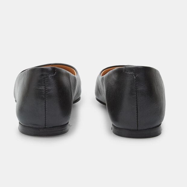 Ballerines en cuir pour femme, Noir
