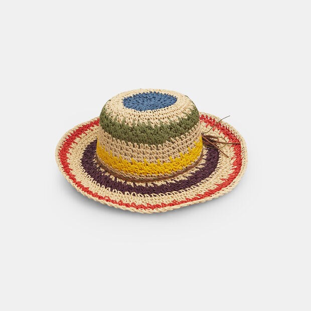 Chapeau pour femme multicolore, Multicolore
