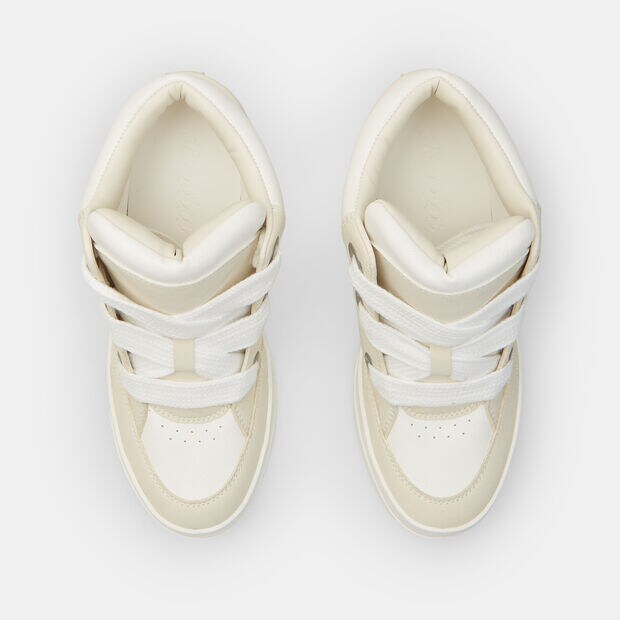 Baskets pour femme &agrave; semelle compens&eacute;e Bata, Blanc