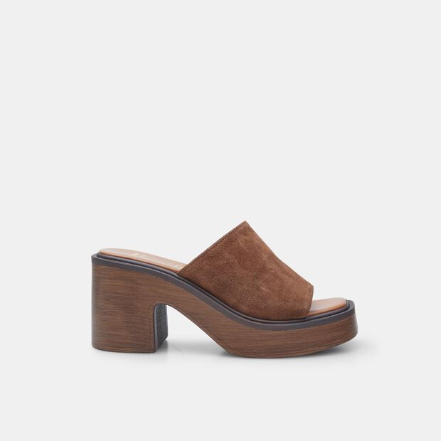 Mules pour Femme en daim BATA, Marron