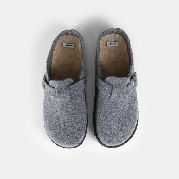 Pantoufles en Feutre pour Homme BATA, Gris