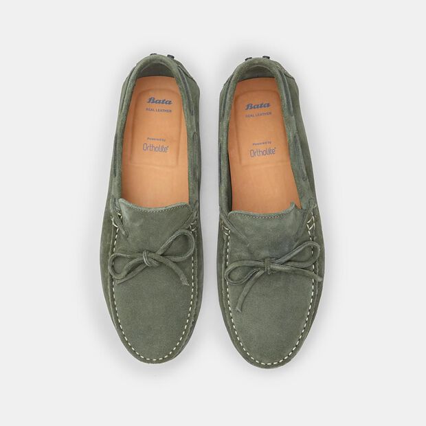 Mocassins en daim comfortables BATA, Vert