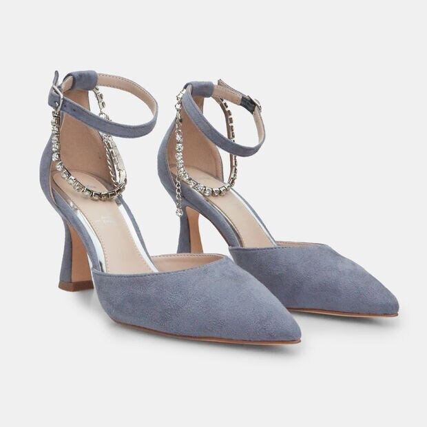 Escarpins ouverts pour femme avec talon 8 cm BATA, Bleu