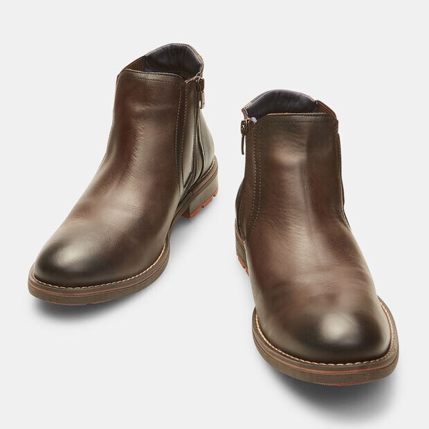 Bottines pour homme Fluchos en cuir, Marron