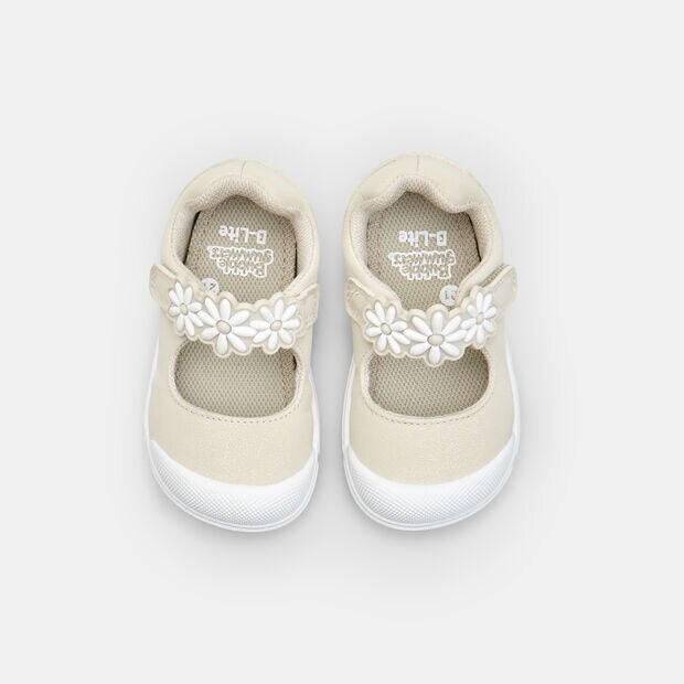 Ballerines pour fille Bubblegummers avec bride, Beige