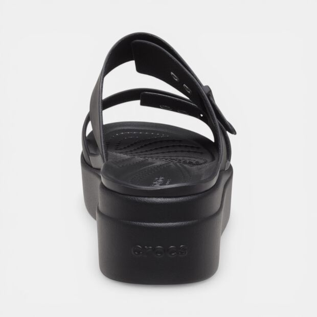 Sandales &agrave; plateforme pour femme Crocs, Noir