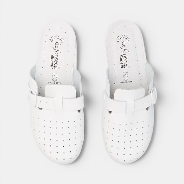 Sabot pour femme en cuir De Fonseca, Blanc