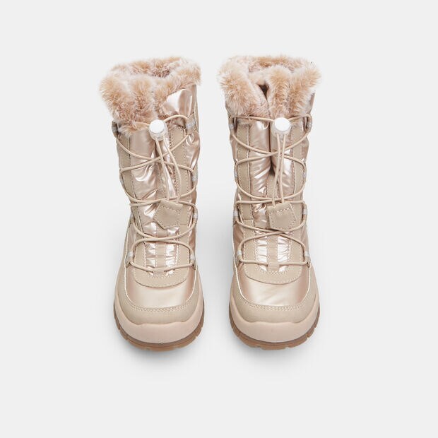 Bottes pour fille d&rsquo;hiver rembourr&eacute;es, Beige