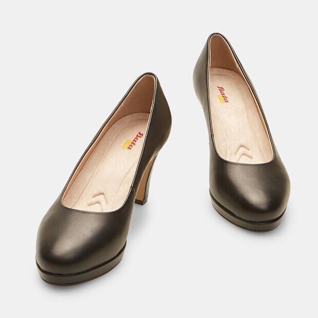 Escarpins pour femme Bata 24H en cuir, Noir