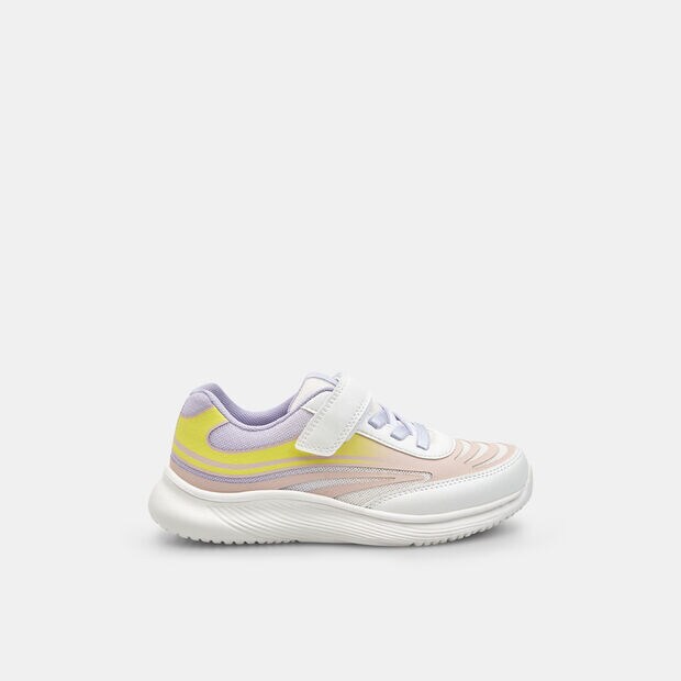 Baskets pour fille Bubblegummers avec bride velcro, Blanc