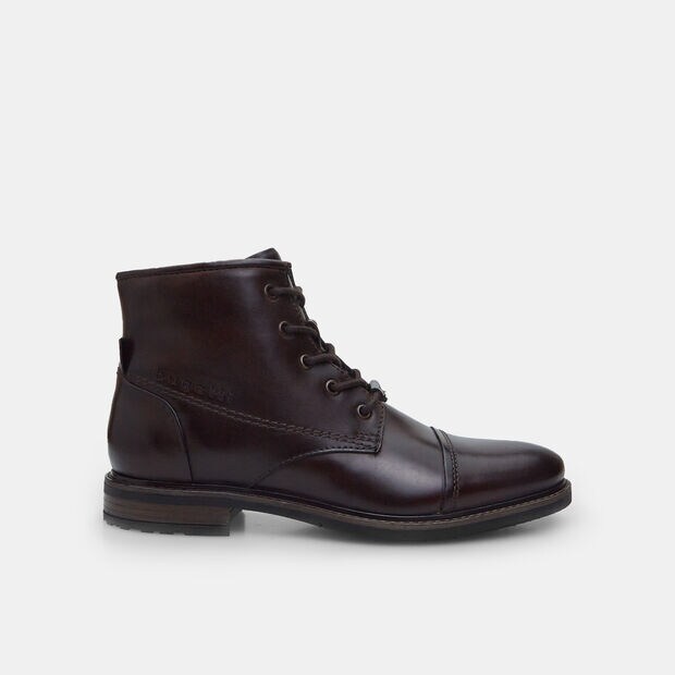 Bottine pour homme en cuir Bugatti, Marron