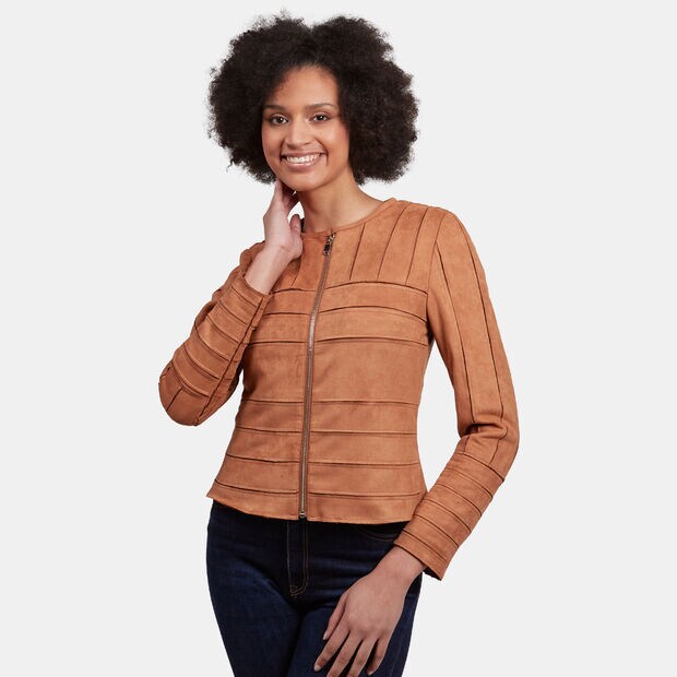 Blouson moto pour femme, Bronzer
